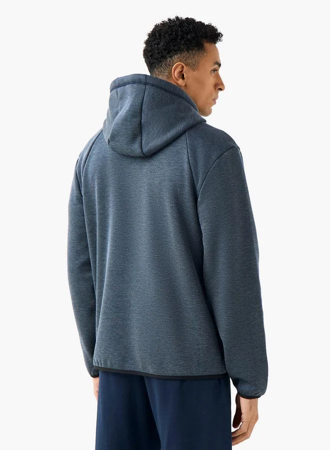 Splash Active Men Regular Fit Textured Hooded Jacket